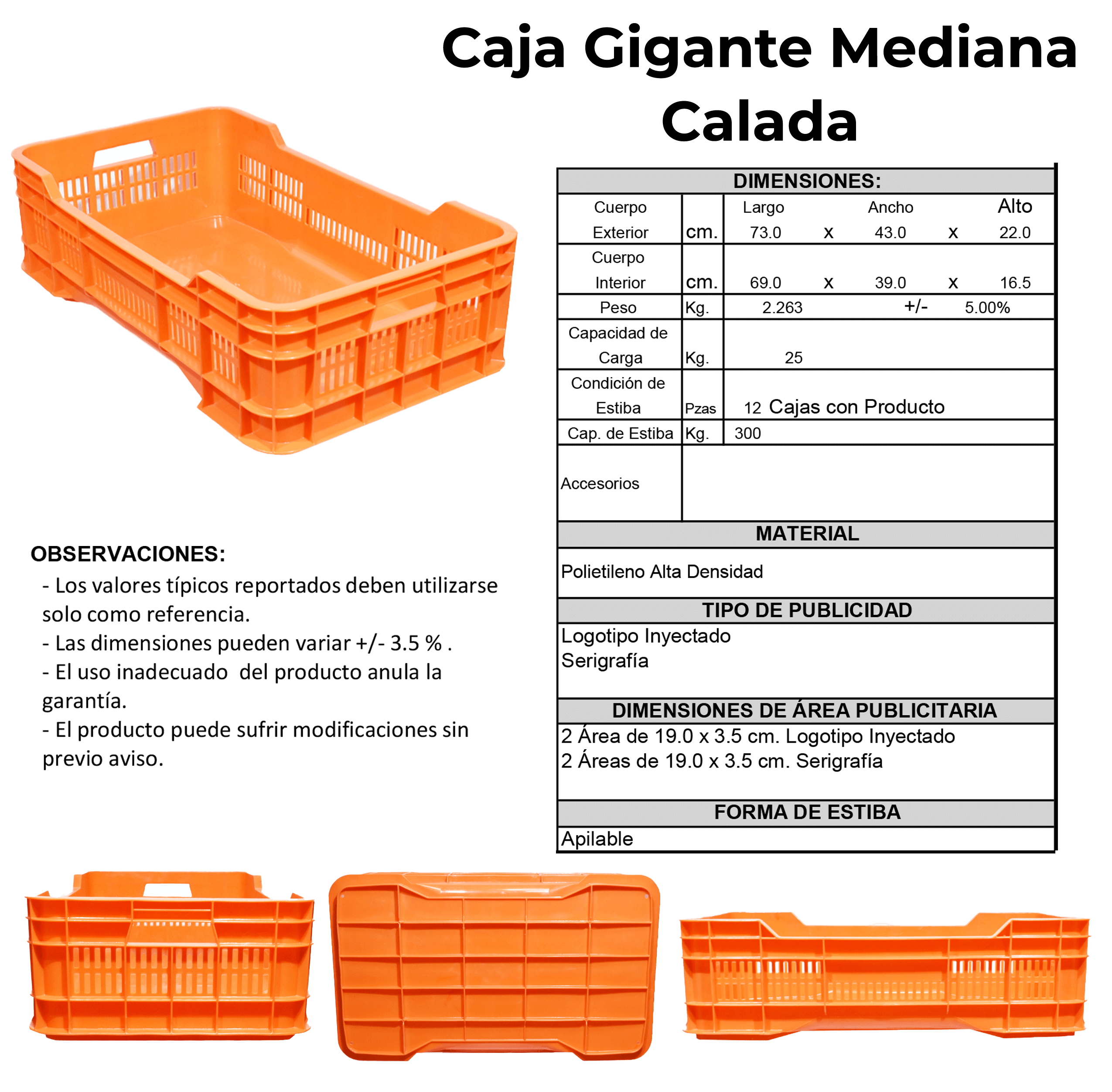 Caja Gigante Mediana Calada